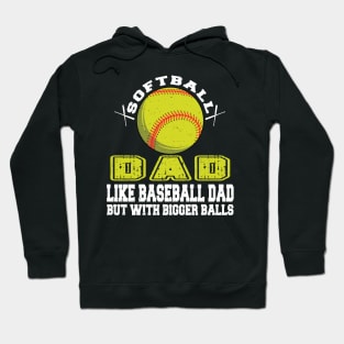 Mens Softball Dad like a baseball dad Softball Father's Day Hoodie